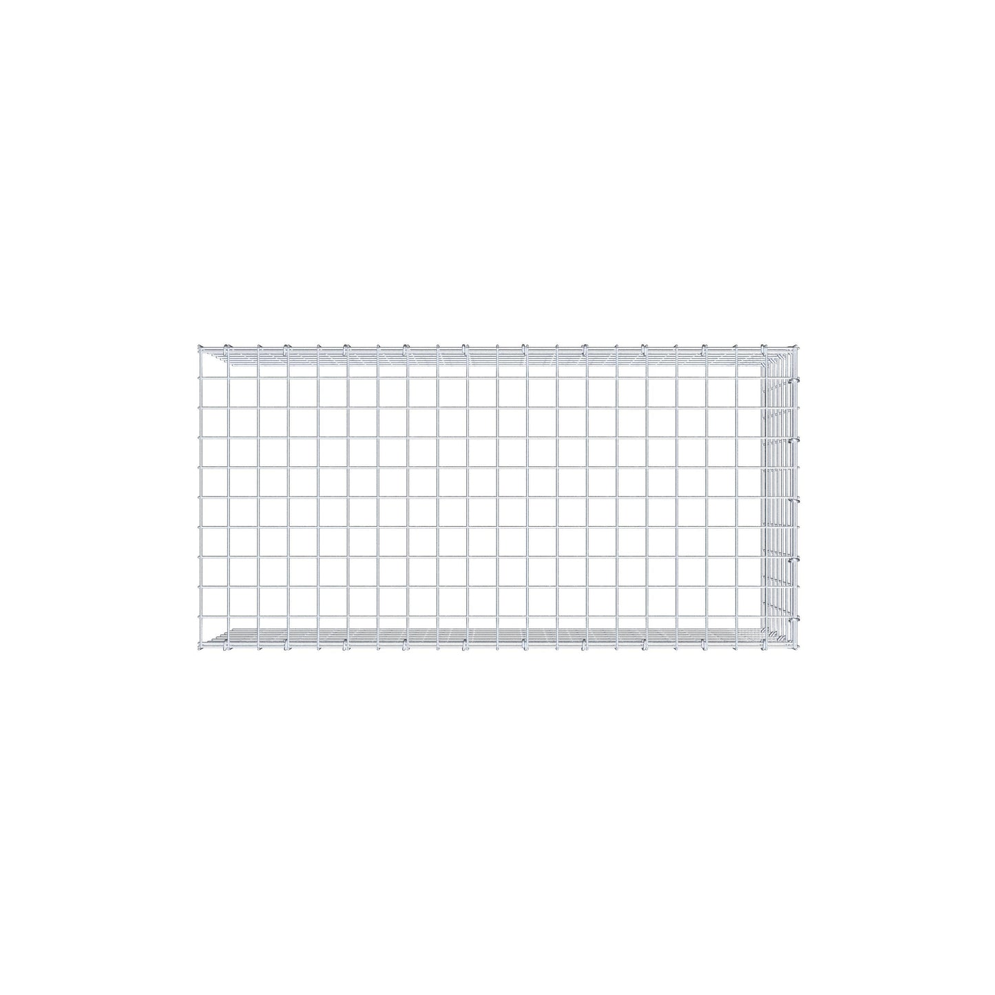 Gabião Tipo 4 100 cm x 40 cm x 50 cm (C x A x P), malhagem 5 cm x 5 cm, anel C