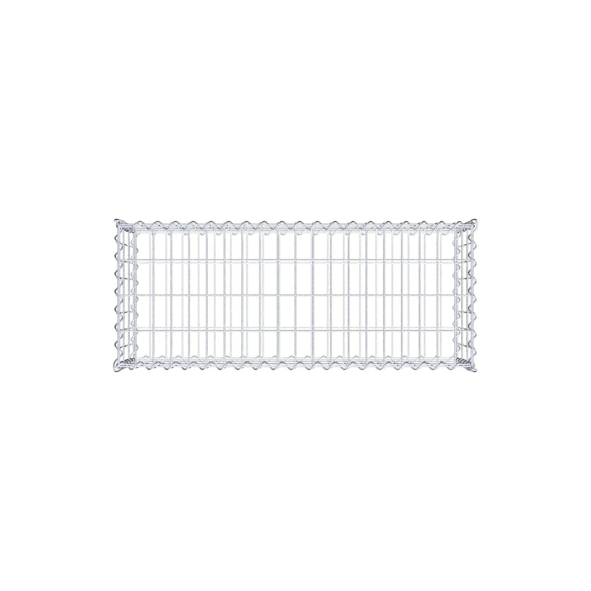 Schanskorf 100 cm x 30 cm x 40 cm (L x H x D), maaswijdte 5 cm x 10 cm, spiraalvormig