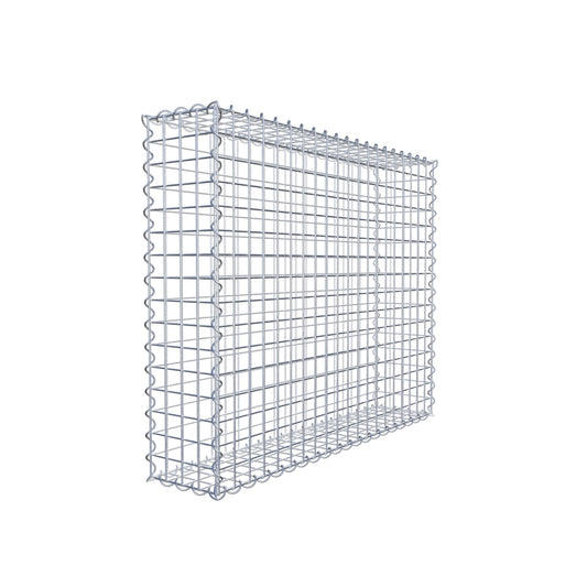 Gabion 100 cm x 80 cm x 20 cm (L x H x D), maskstorlek 5 cm x 5 cm, spiral