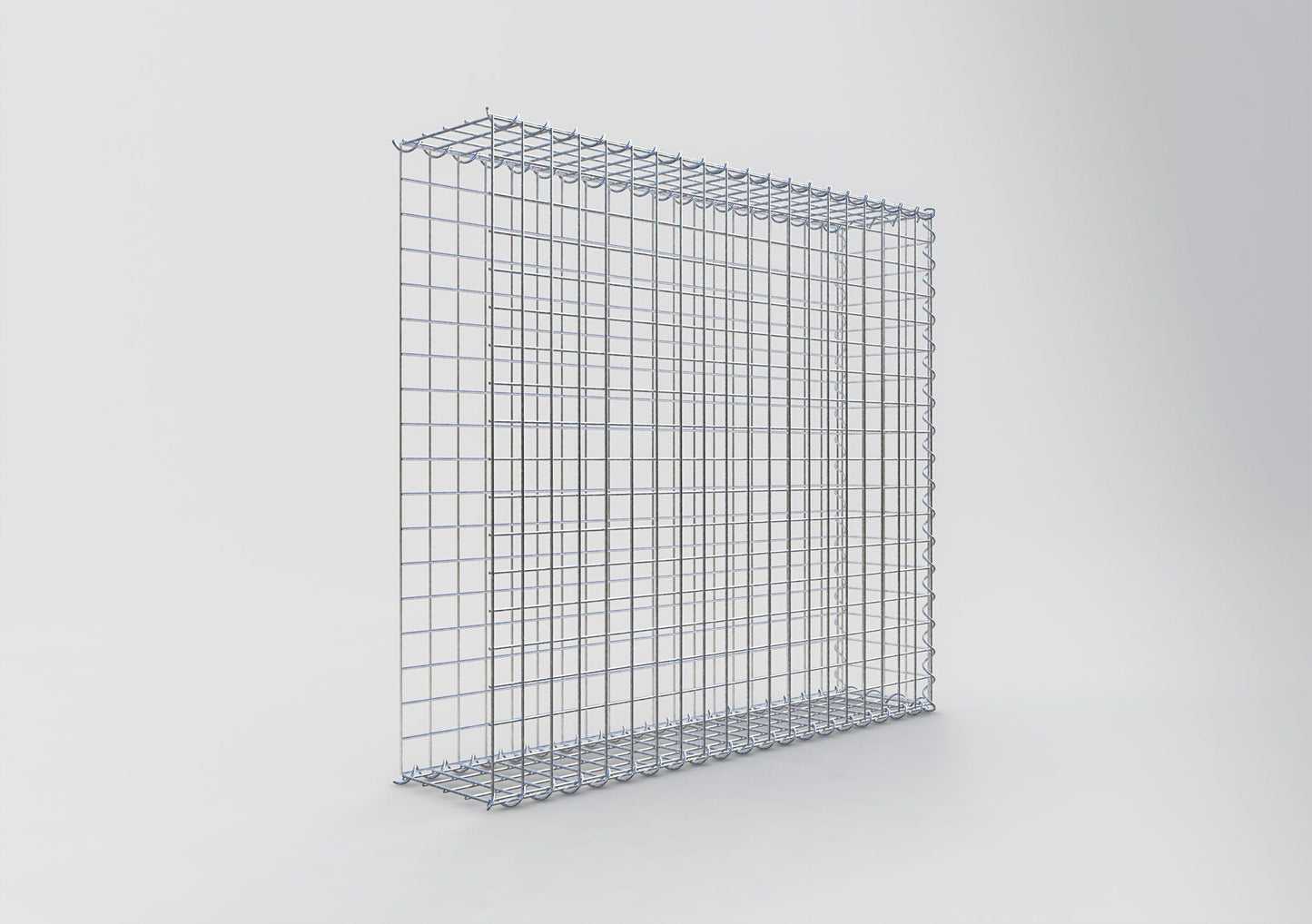 Gabião tipo 2 100 cm x 90 cm x 20 cm (C x A x P), malhagem 5 cm x 5 cm, espiral