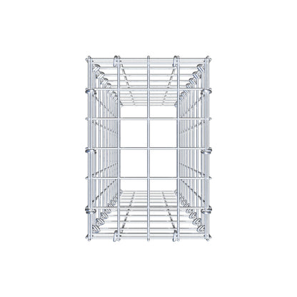 Type 3 oplegkorf 100 cm x 20 cm x 30 cm (L x H x D), maaswijdte 5 cm x 10 cm, C-ring
