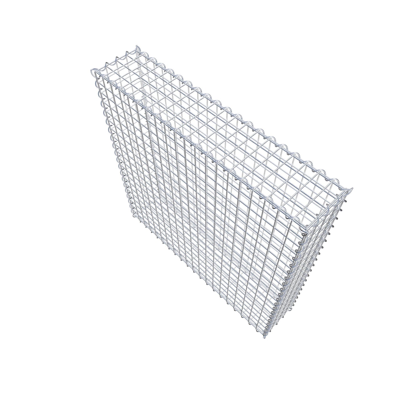 Juego de 2 gaviones de 100 cm x 100 cm x 20 cm (largo x alto x fondo), malla de 5 x 5 cm, en espiral