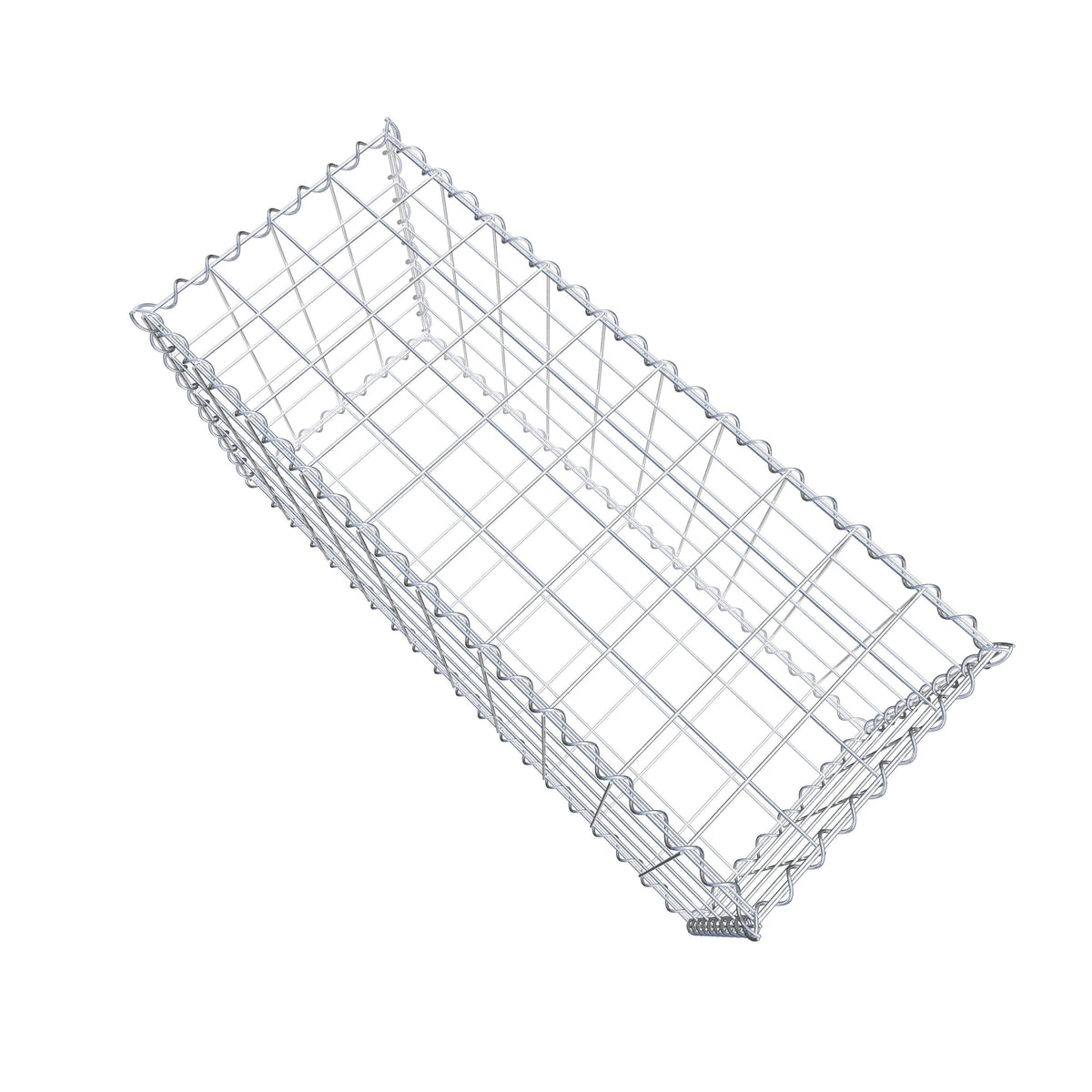 Gabião 100 cm x 50 cm x 40 cm (C x A x P), malhagem 10 cm x 10 cm, espiral