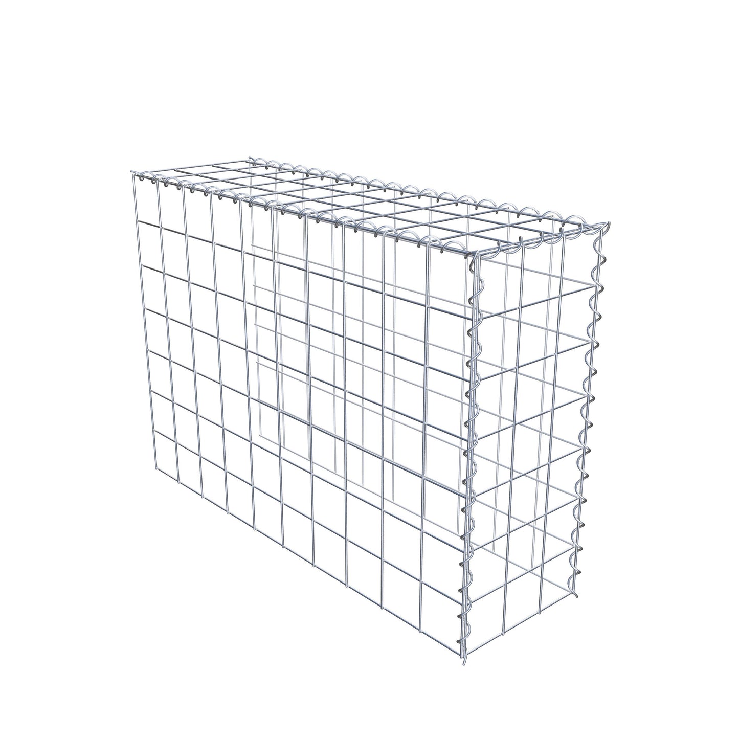 Gabião Tipo 4 100 cm x 70 cm x 30 cm (C x A x P), malhagem 10 cm x 10 cm, espiral
