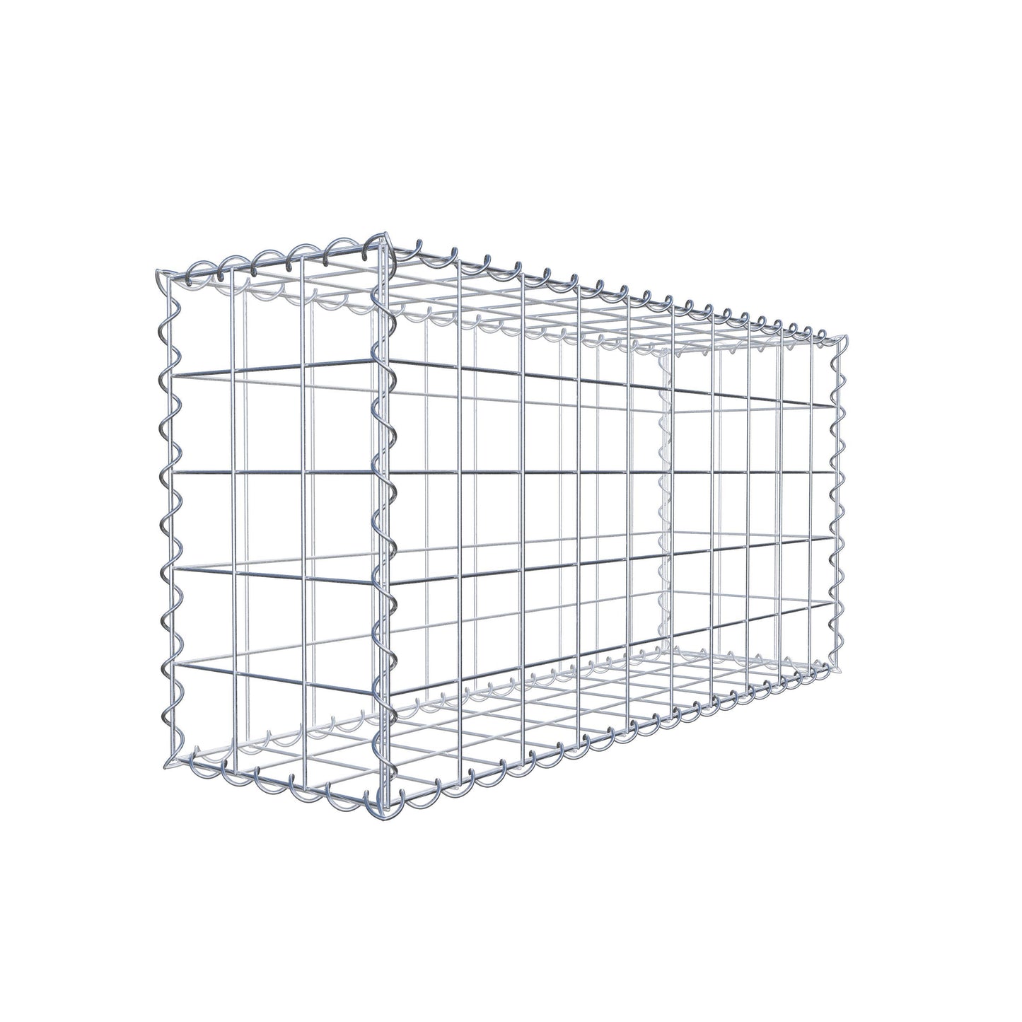 Set di 2 gabbioni 100 cm x 50 cm x 30 cm (L x A x P), maglia 10 x 10 cm, spirale