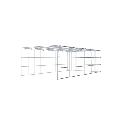 Monteret gabion type 4 100 cm x 30 cm x 50 cm (L x H x D), maskestørrelse 10 cm x 10 cm, C-ring