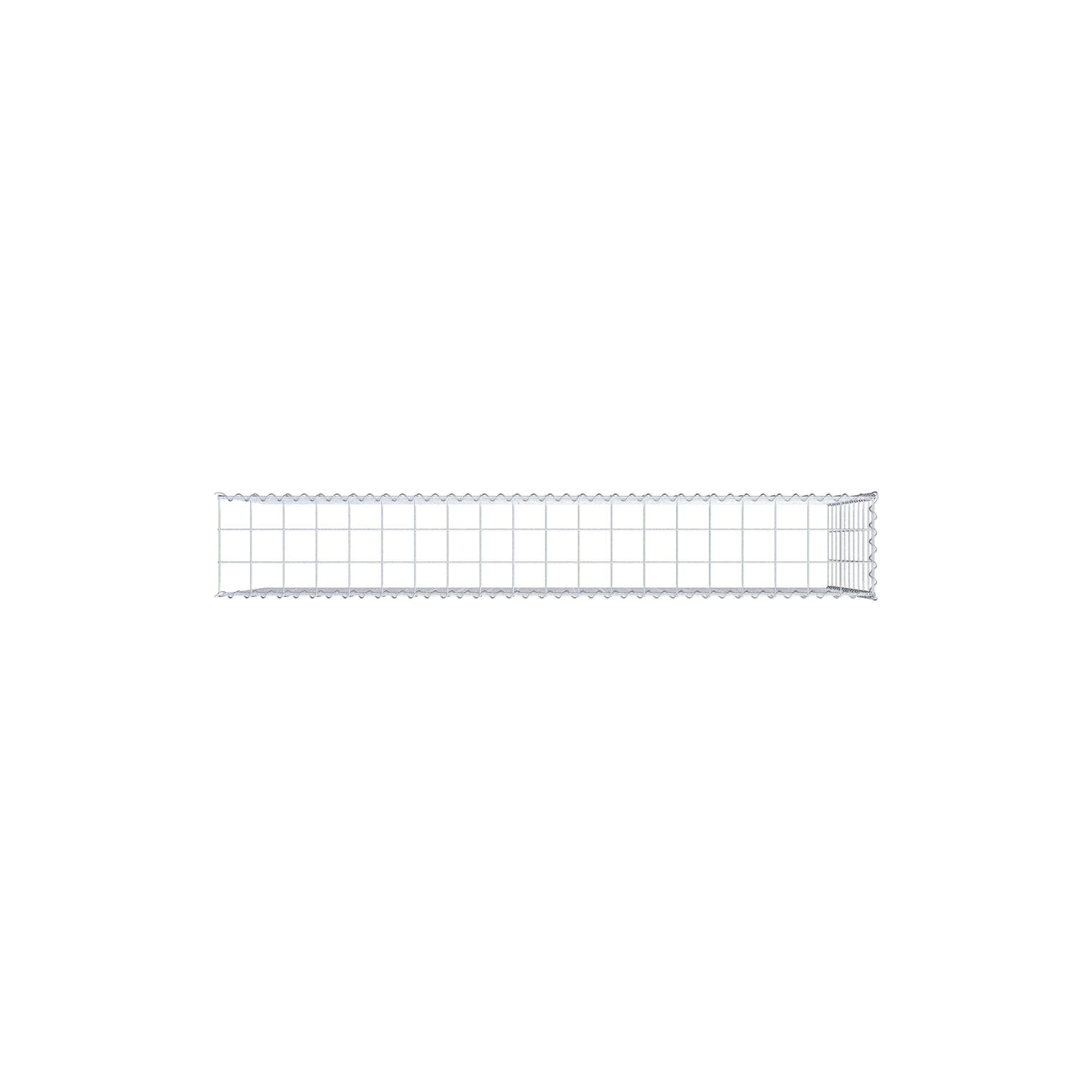 Gabião tipo 4 200 cm x 100 cm x 30 cm (C x A x P), malhagem 10 cm x 10 cm, espiral