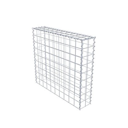 Gabion rapporté type 3 100 cm x 90 cm x 20 cm (L x H x P), mailles 10 cm x 10 cm, spirale