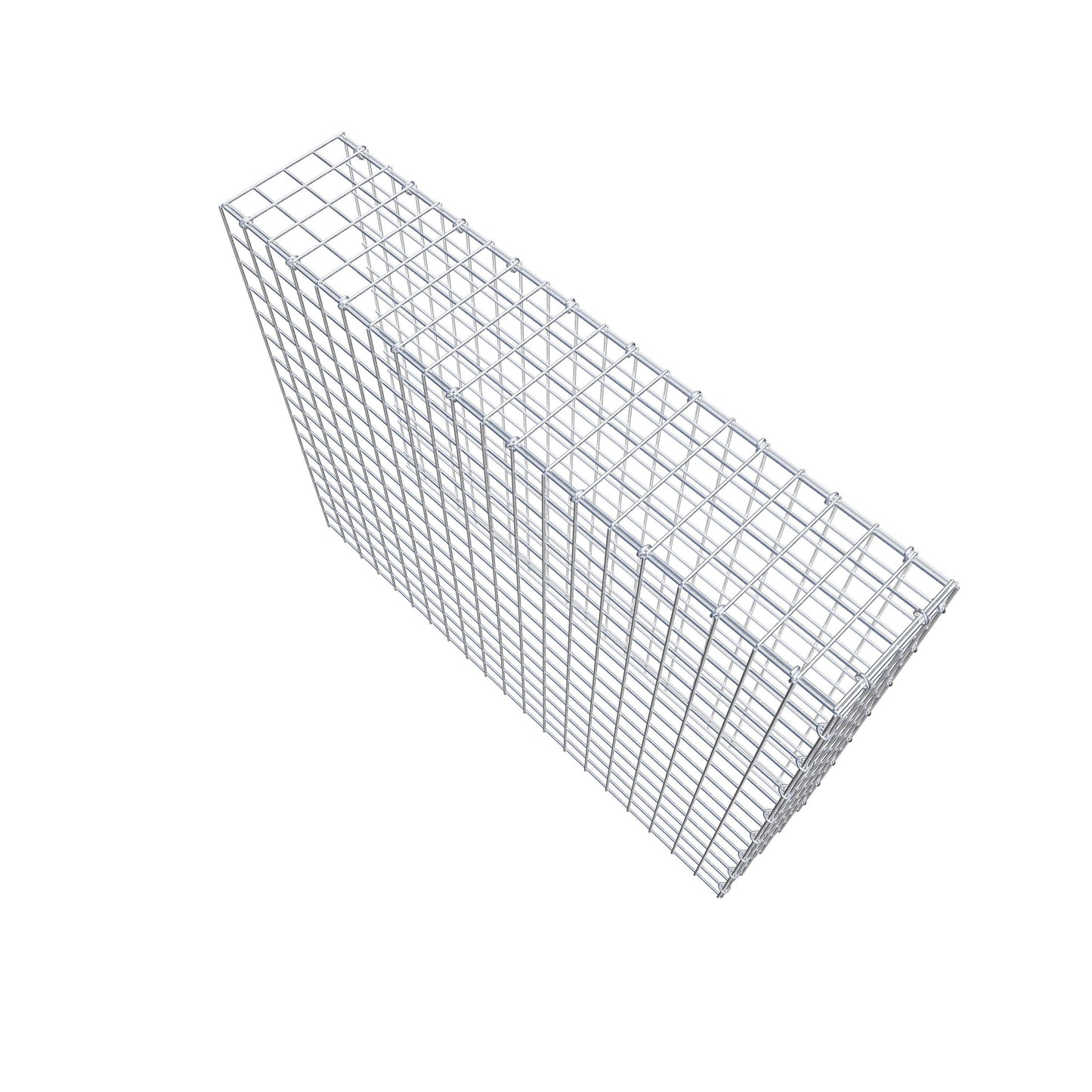 Monteret gabion type 4 100 cm x 80 cm x 20 cm (L x H x D), maskestørrelse 5 cm x 5 cm, C-ring