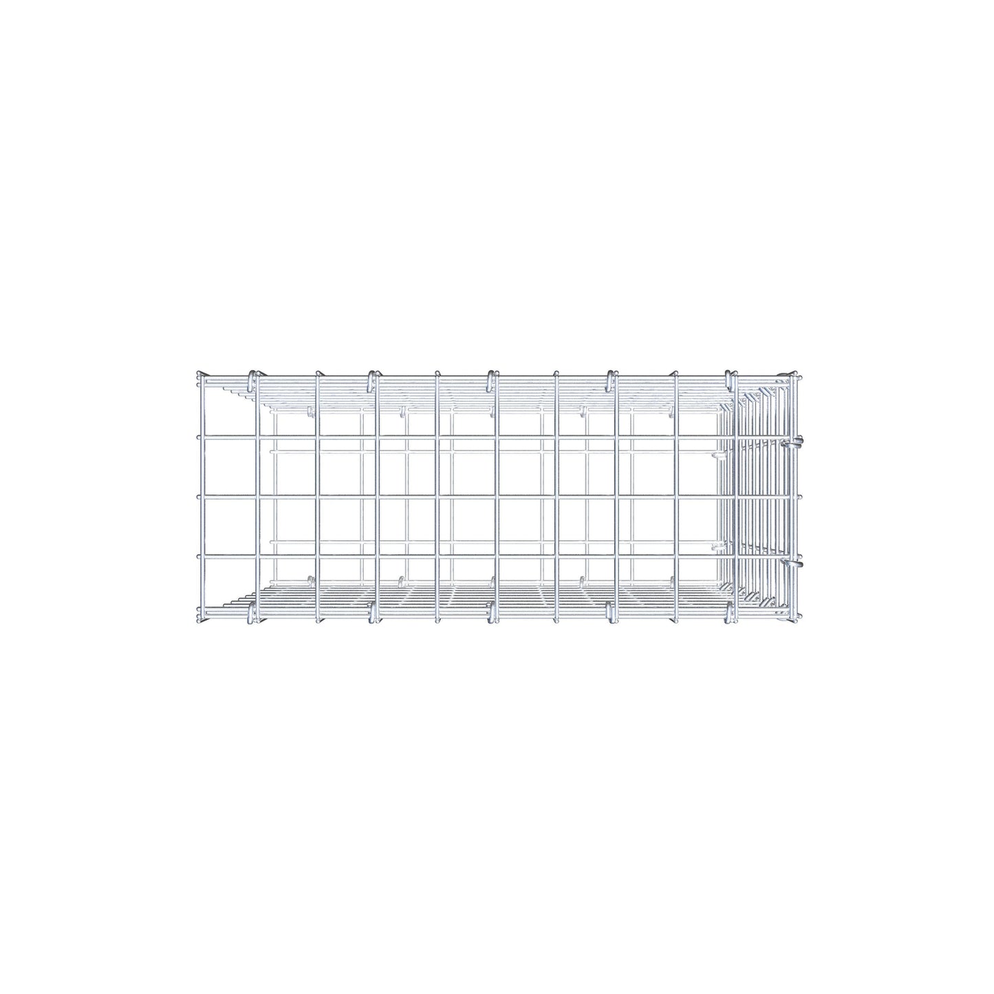 Fourche rapportée type 2 50 cm x 50 cm x 20 cm (L x H x P), mailles 5 cm x 5 cm, anneau C