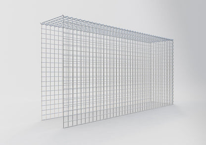Opvokset gabion type 4 200 cm x 100 cm x 40 cm (L x H x D), maskestørrelse 5 cm x 5 cm, spiral
