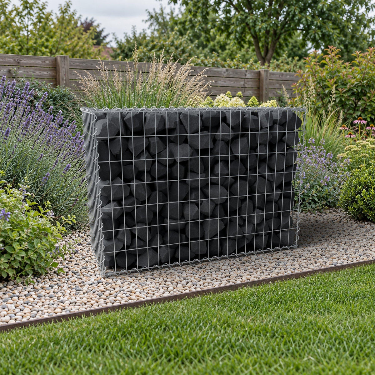Gabion 100 cm x 70 cm x 40 cm (L x H x D), maskstorlek 5 cm x 10 cm, spiral