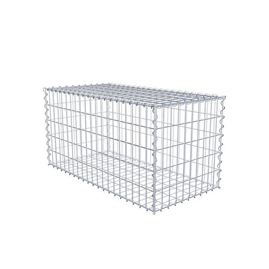 Gabião 100 cm x 50 cm x 50 cm (C x A x P), malhagem 5 cm x 10 cm, espiral
