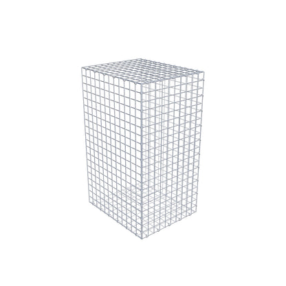 Monteret gabion type 2 100 cm x 60 cm x 50 cm (L x H x D), maskestørrelse 5 cm x 5 cm, C-ring