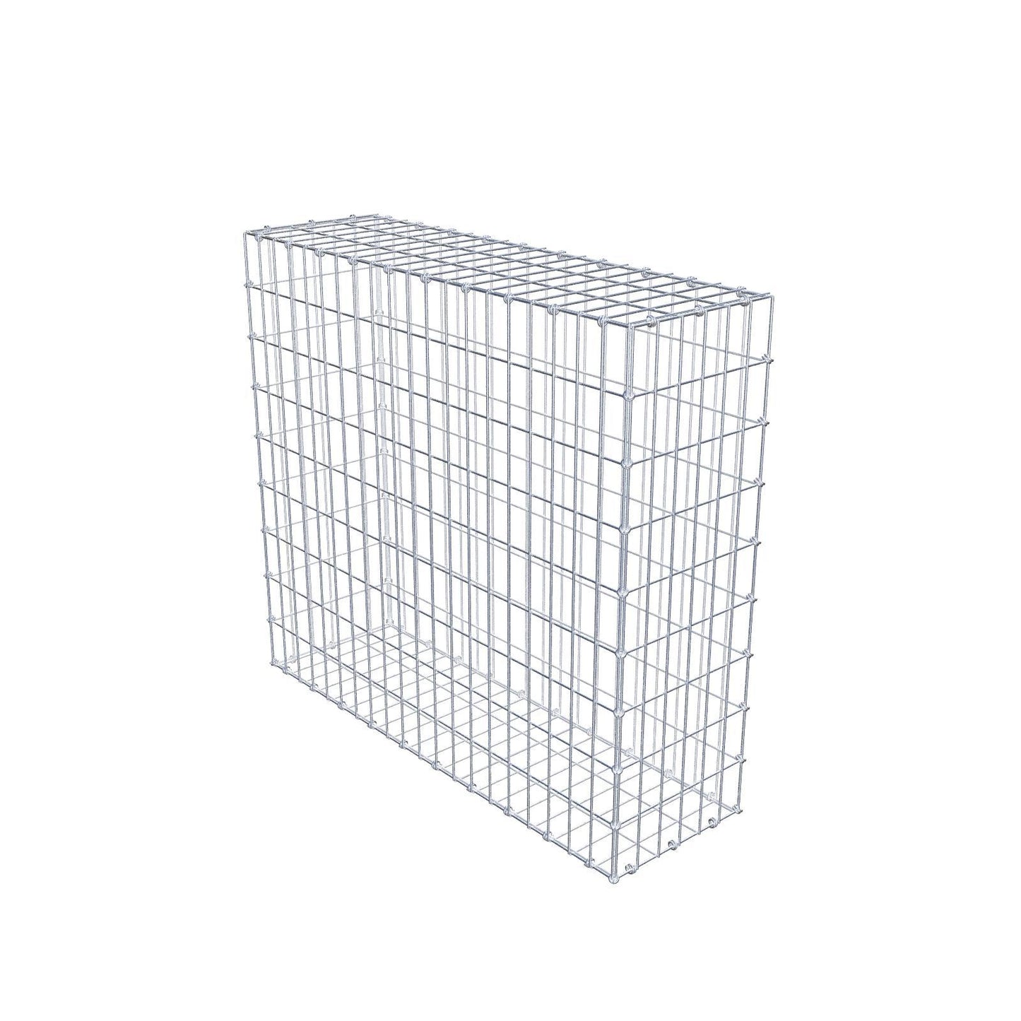 Gabião 100 cm x 90 cm x 30 cm (C x A x P), malhagem 5 x 10 cm, anel espiral