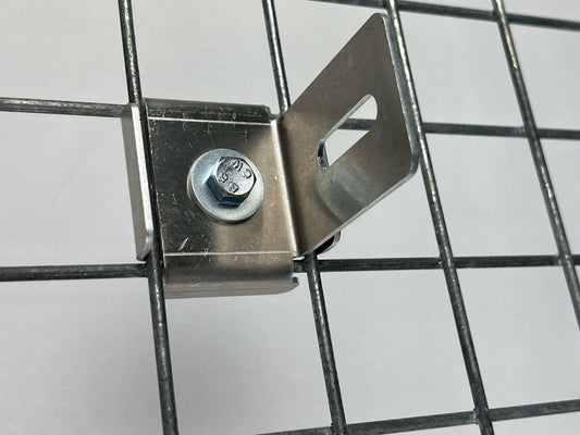 Grampo com suporte de cerca tamanho de malha 5 cm x 5 cm, alumínio