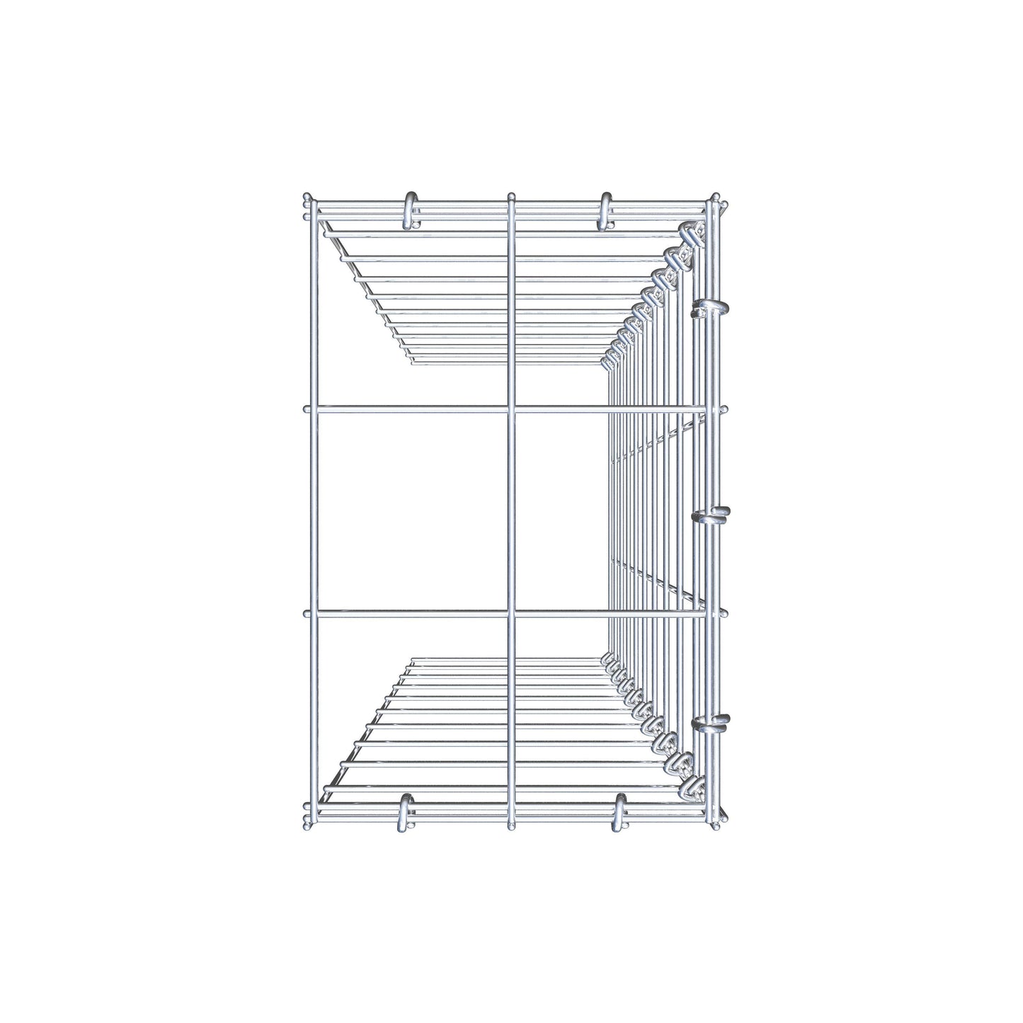 Fourche rapportée type 4 100 cm x 20 cm x 30 cm (L x H x P), maille 10 cm x 10 cm, anneau en C