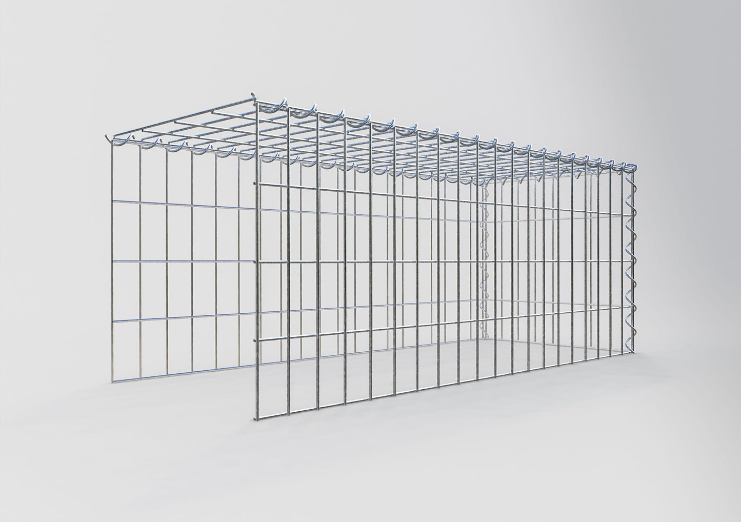 Gabião tipo 4 100 cm x 40 cm x 40 cm (C x A x P), malhagem 5 cm x 10 cm, espiral