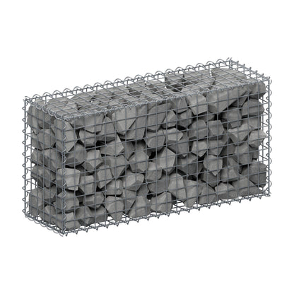 Gabione 100 cm x 50 cm x 30 cm (L x H x T), Maschenweite 5 cm x 5 cm, Spirale