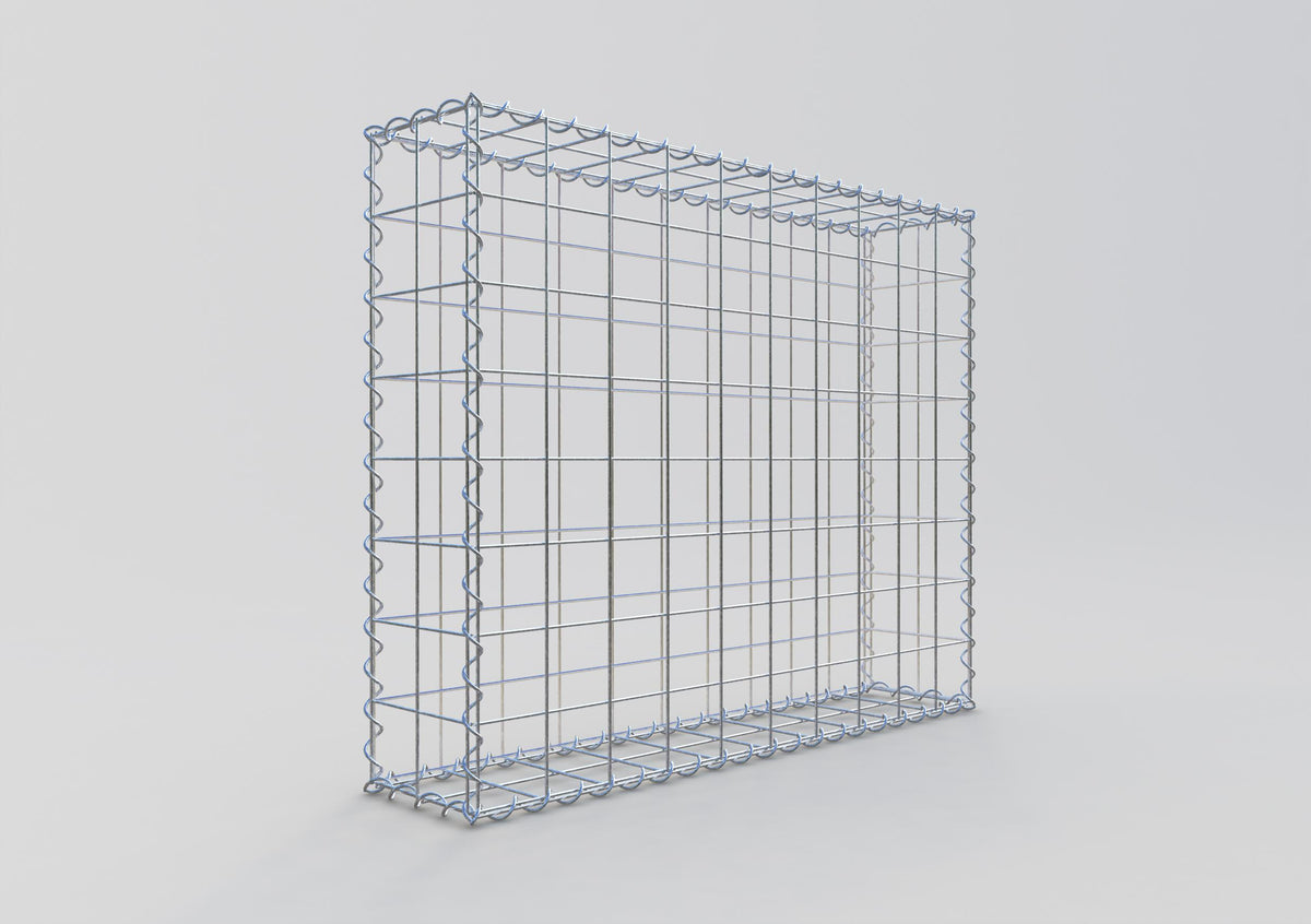 Gabion 100 cm x 80 cm x 20 cm (L x H x P), mailles 10 cm x 10 cm, spirale