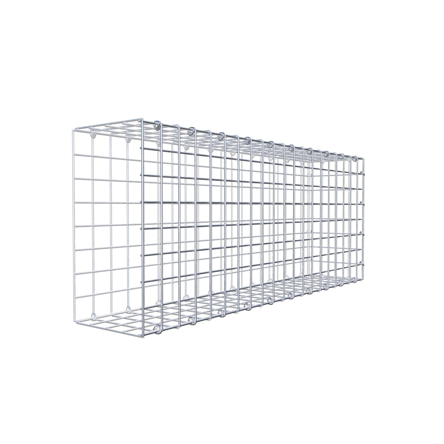 Gavión complementario de tipo 2 100 cm x 40 cm x 20 cm (largo x alto x fondo), malla 5 cm x 5 cm, anillo en C