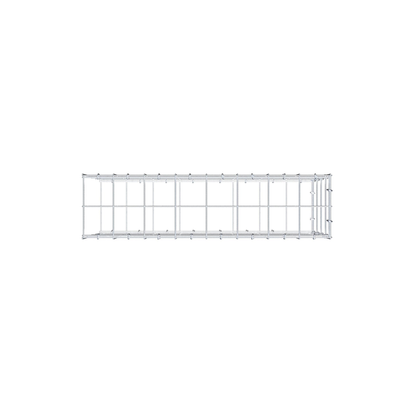 Fourche rapportée type 2 80 cm x 40 cm x 20 cm (L x H x P), mailles 10 cm x 10 cm, anneau C