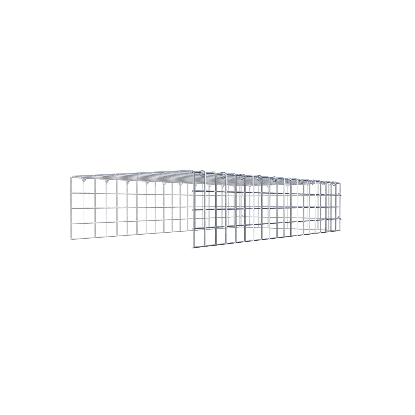 Gabião Tipo 4 100 cm x 20 cm x 50 cm (C x A x P), malhagem 5 cm x 5 cm, anel C