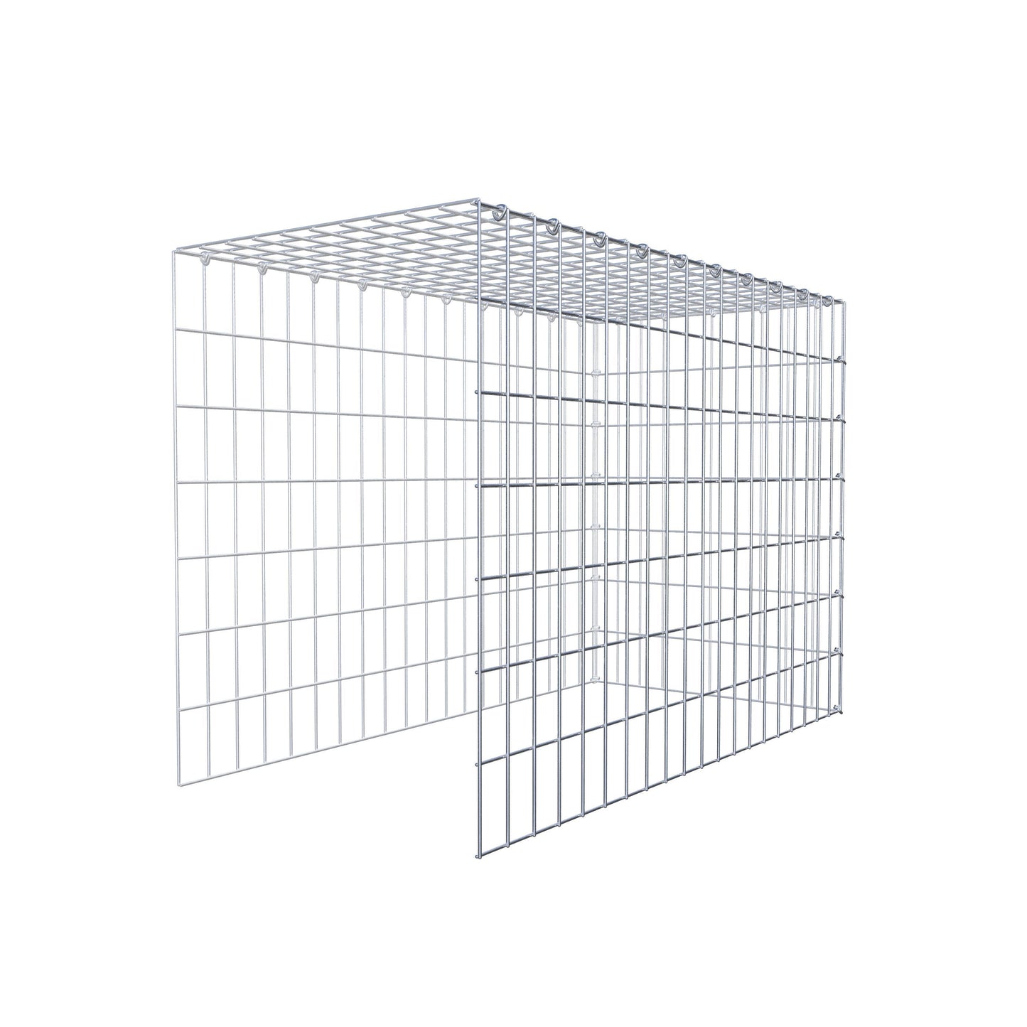 Gabião tipo 4 100 cm x 70 cm x 50 cm (C x A x P), malhagem 5 cm x 10 cm, anel C