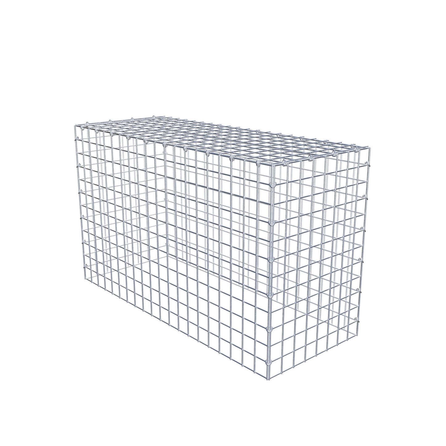 Gavión complementario de tipo 3 100 cm x 60 cm x 40 cm (L x A x P), malla 5 cm x 5 cm, anillo en C