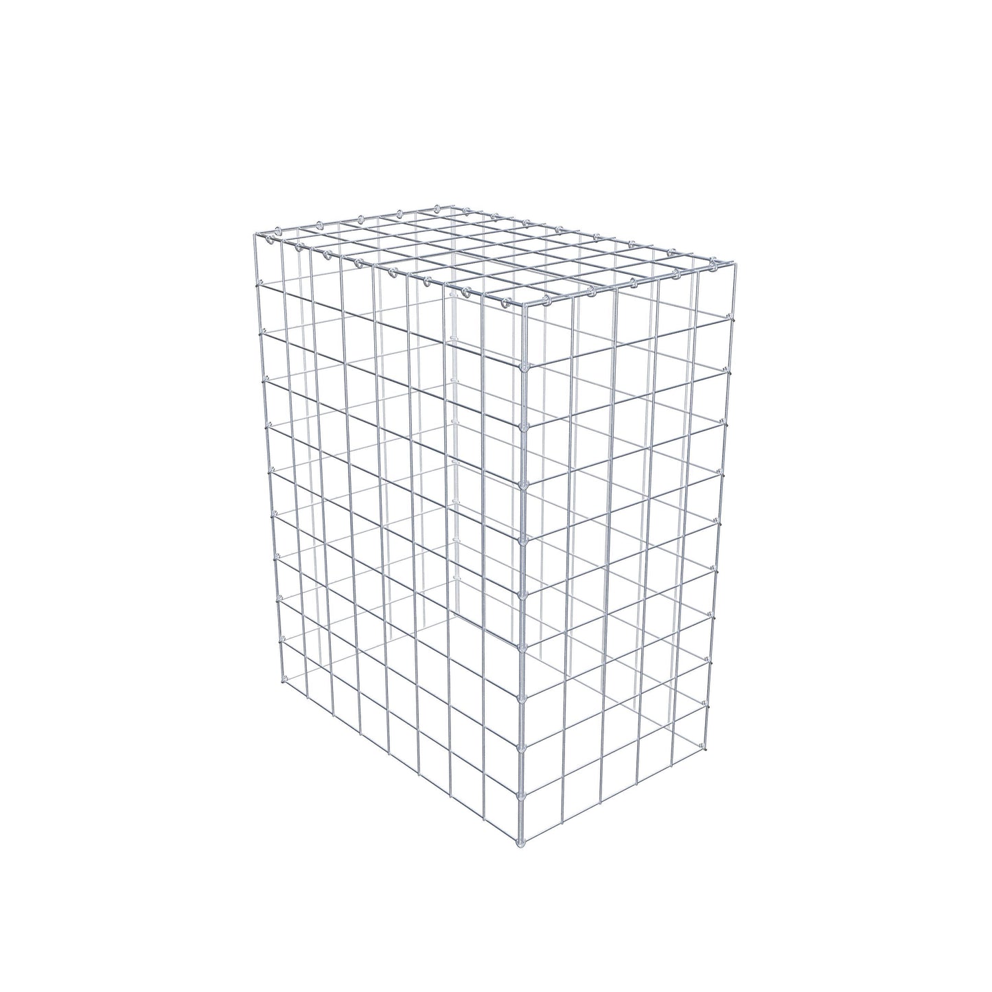 Gabbione aggiuntivo di tipo 3 100 cm x 80 cm x 50 cm (L x H x P), maglia 10 cm x 10 cm, anello a C
