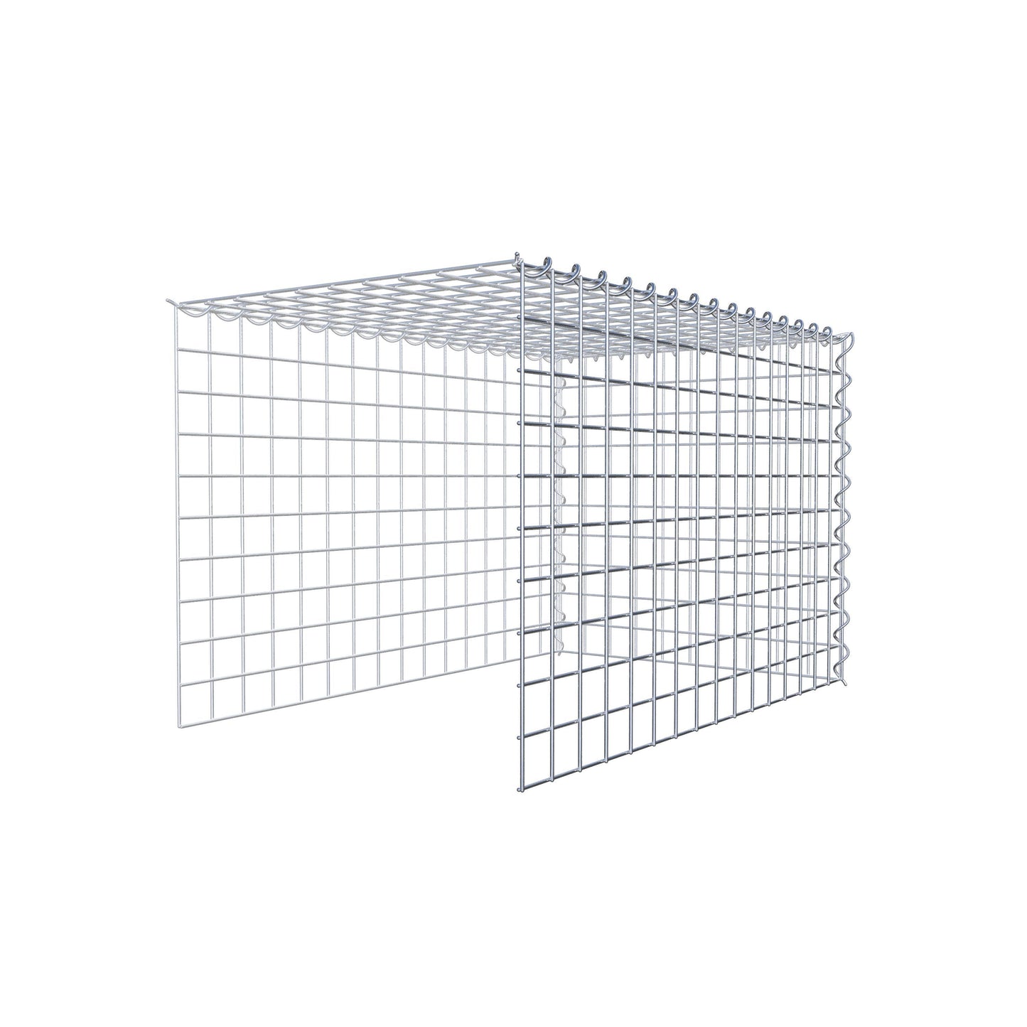Gabião tipo 4 80 cm x 50 cm x 50 cm (C x A x P), malhagem 5 cm x 5 cm, espiral