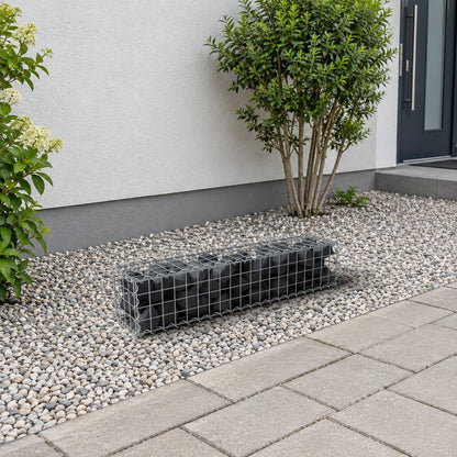 Gabione 100 cm x 20 cm x 20 cm (L x H x T), Maschenweite 5 cm x 5 cm, Spirale