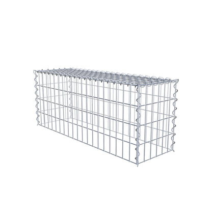 Gavión complementario tipo 3 100 cm x 40 cm x 30 cm (L x A x P), malla 5 cm x 10 cm, espiral