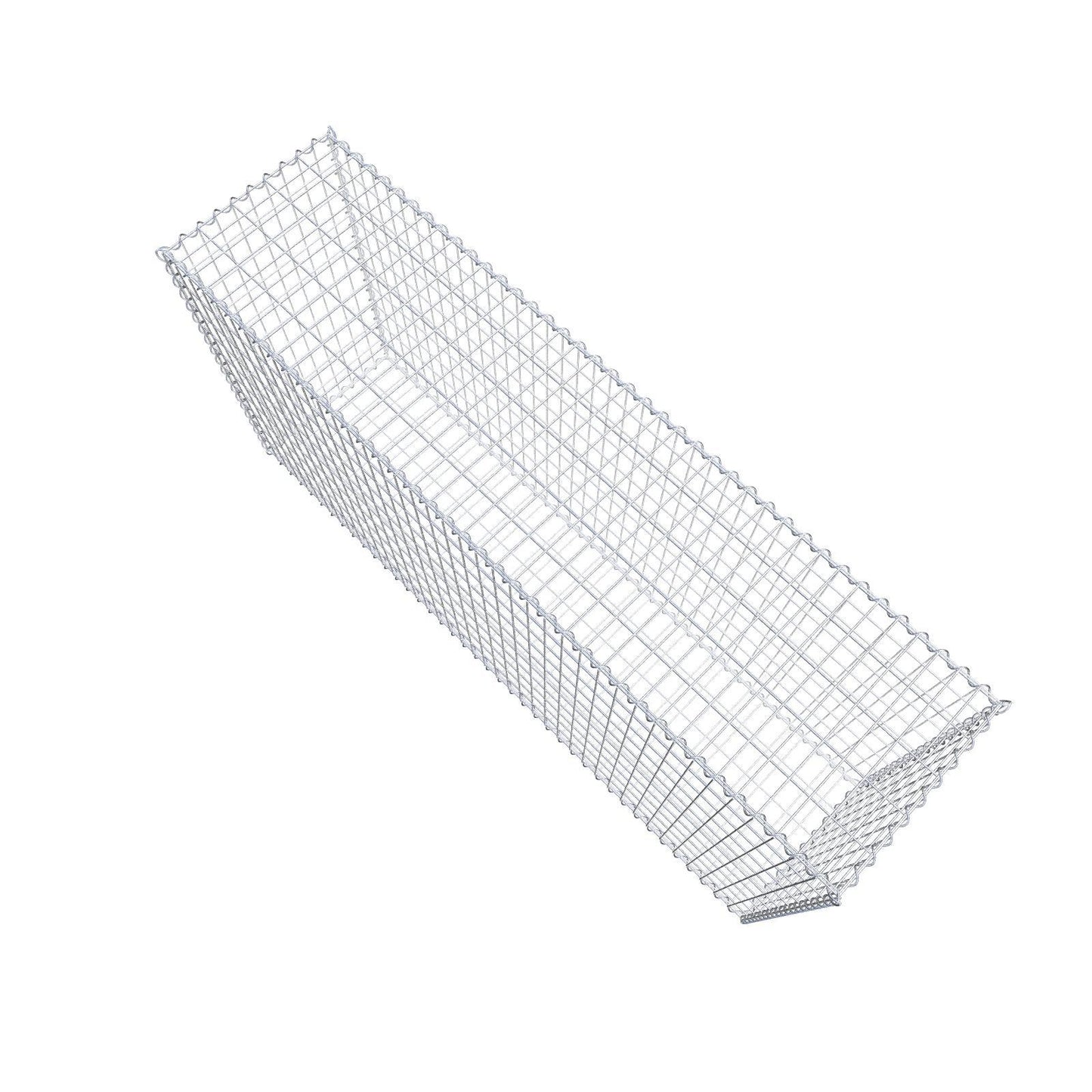 Gabião 200 cm x 100 cm x 50 cm (C x A x P), malhagem 5 cm x 10 cm, espiral