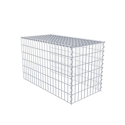 Gabião tipo 4 100 cm x 60 cm x 50 cm (C x A x P), malhagem 5 cm x 10 cm, espiral