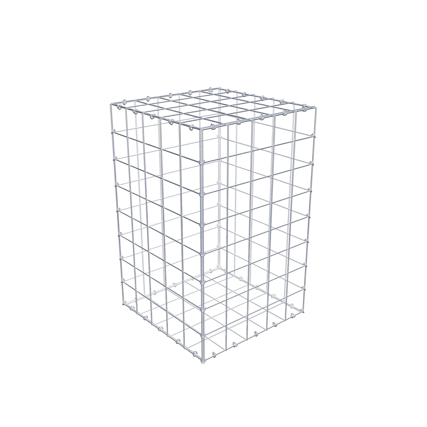 Gabião 80 cm x 50 cm x 50 cm (C x A x P), malhagem 10 cm x 10 cm, anel C