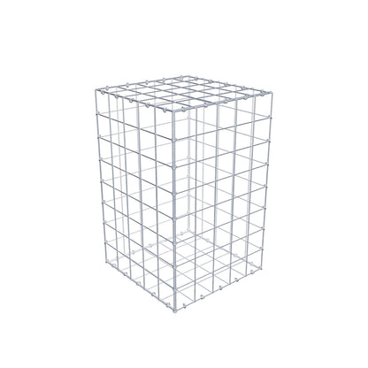 Gabião 80 cm x 50 cm x 50 cm (C x A x P), malhagem 10 cm x 10 cm, anel C