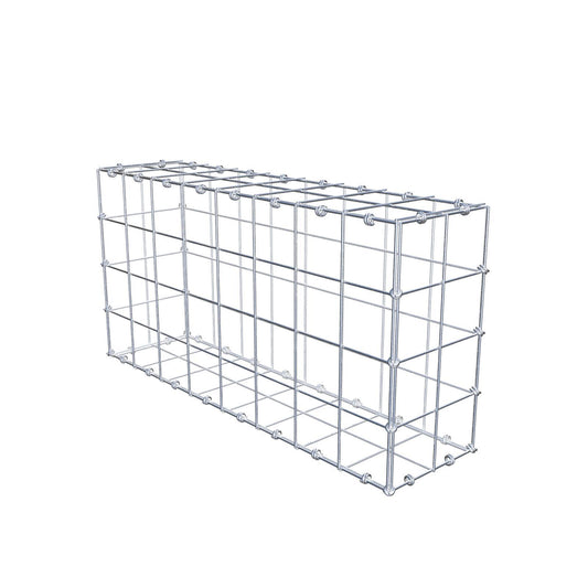 Schanskorf 80 cm x 40 cm x 20 cm (L x H x D), maaswijdte 10 x 10 cm, spiraalring