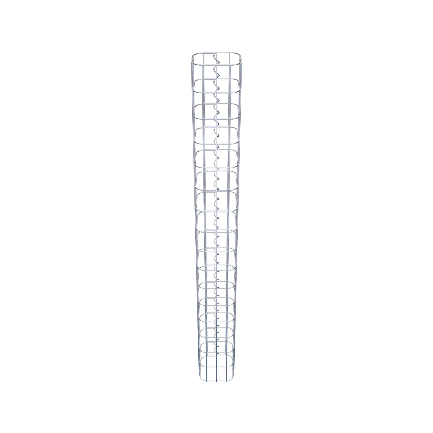 Coluna de gabião quadrada 17 cm x 17 cm, 160 cm de altura, PM 5 cm x 10 cm