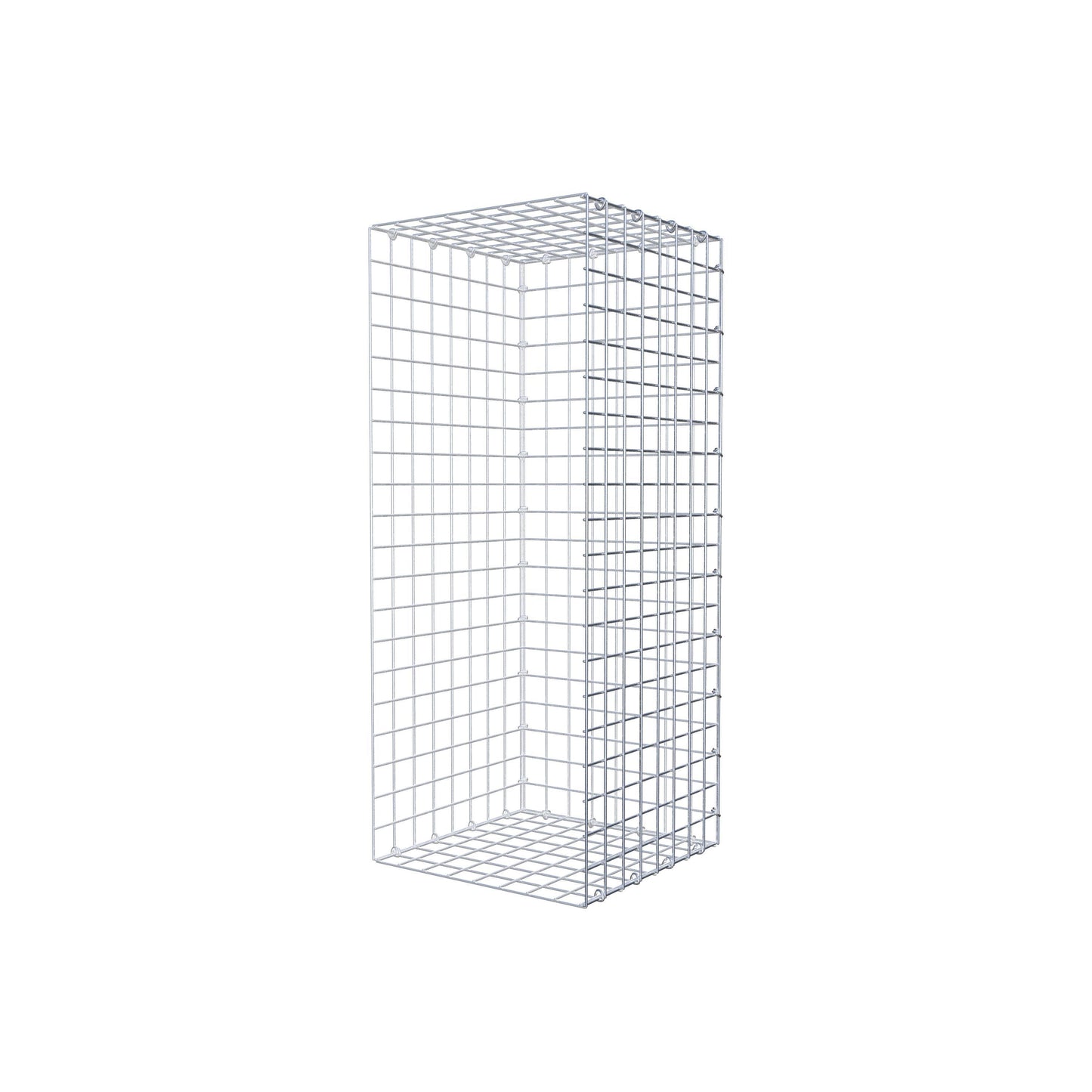Mounted gabion type 2 100 cm x 40 cm x 40 cm (L x H x D), mesh size 5 cm x 5 cm, C-ring