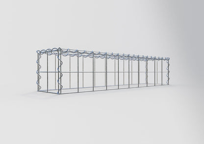 Extra gabion typ 3 100 cm x 20 cm x 20 cm (L x H x D), maskstorlek 10 cm x 10 cm, spiral
