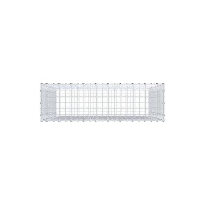 Gabião 100 cm x 100 cm x 30 cm (C x A x P), malhagem 5 x 5 cm, anel espiral