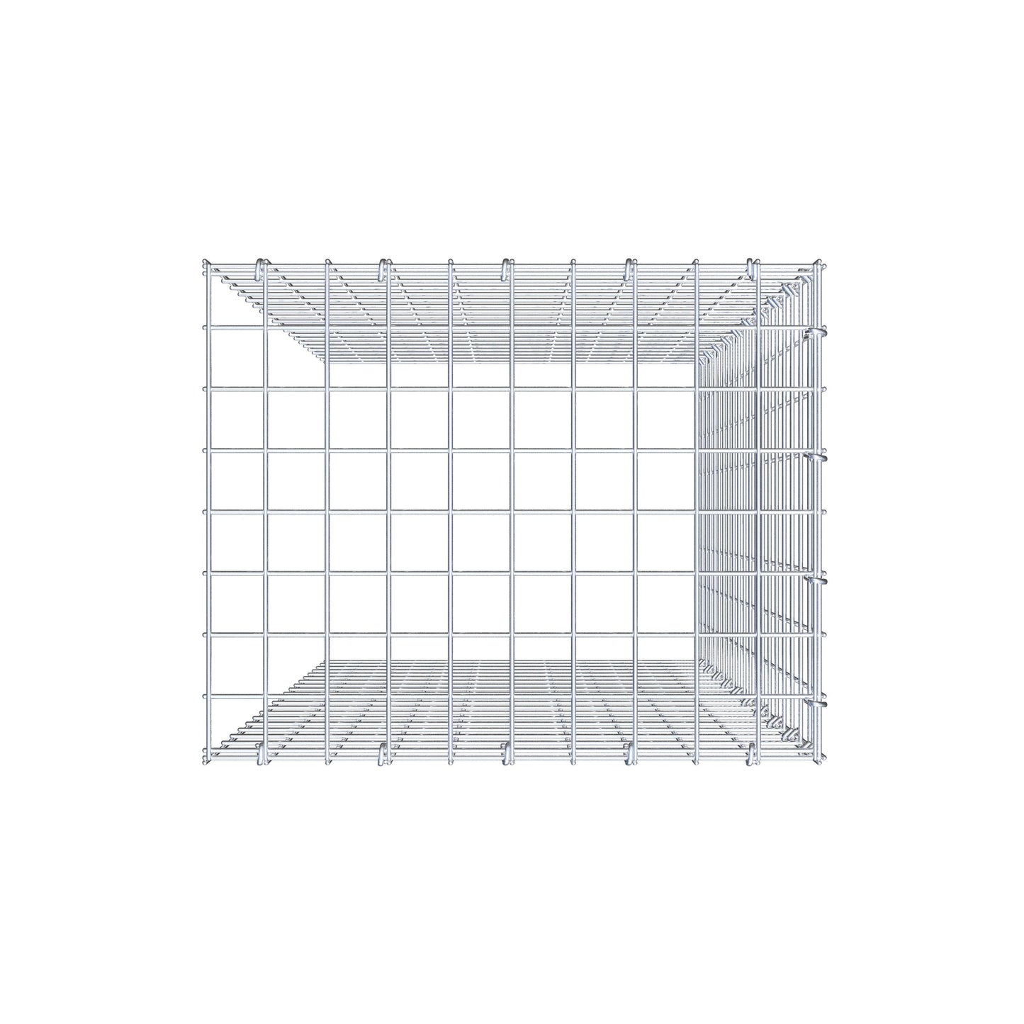 Gabião Tipo 4 100 cm x 50 cm x 40 cm (C x A x P), malhagem 5 cm x 5 cm, anel C