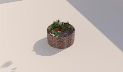 Gabion raised pond round, outer diameter 172 cm, height 80 cm, mesh size 5 x 5 cm, wall thickness 15 cm