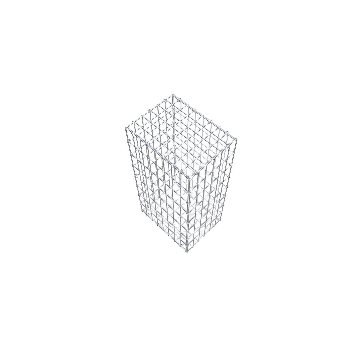 Gabbione 80 cm x 40 cm x 30 cm (L x H x P), maglia 5 cm x 10 cm, anello a C