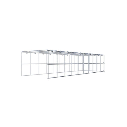Fourche rapportée type 4 100 cm x 20 cm x 30 cm (L x H x P), maille 10 cm x 10 cm, anneau en C