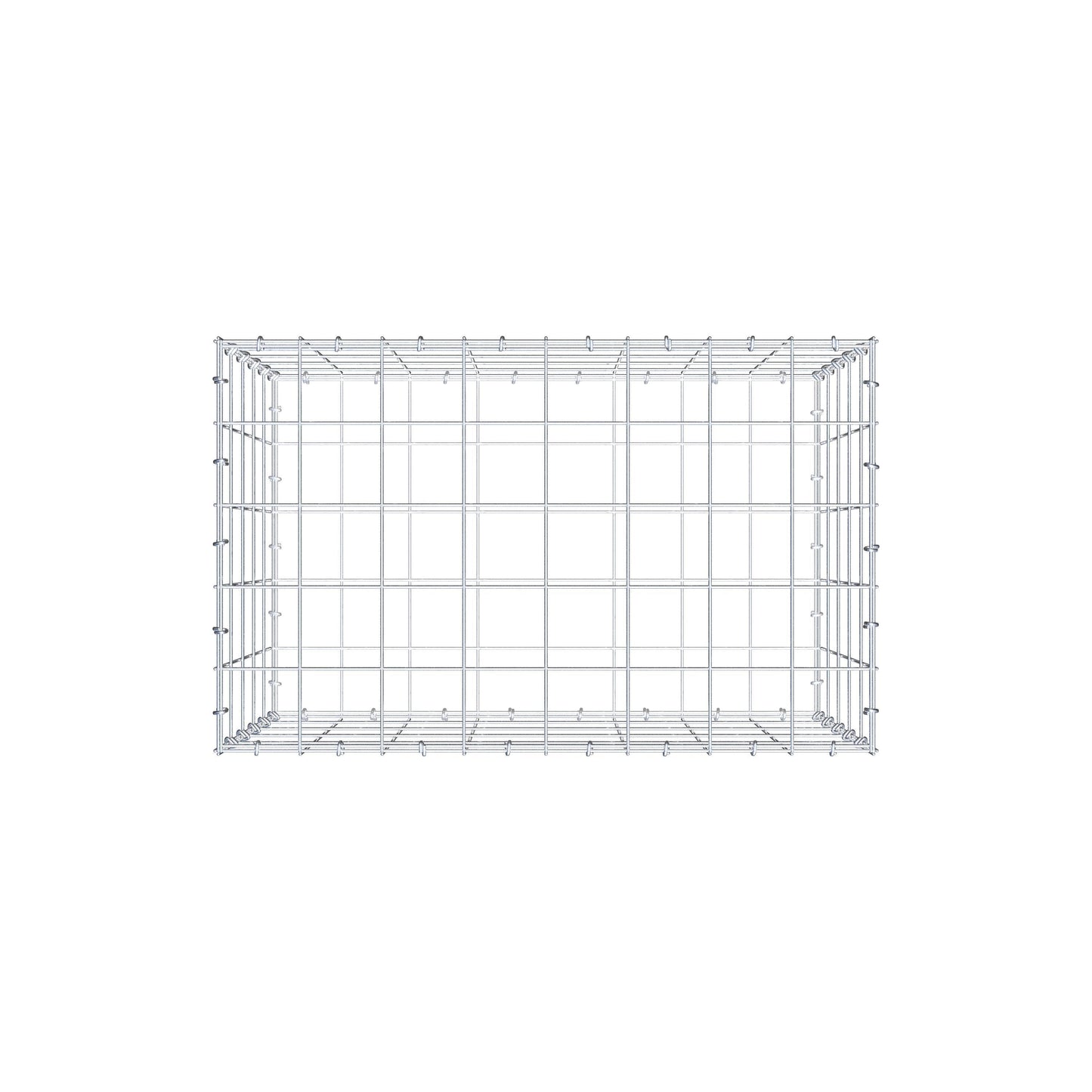 Gabião 80 cm x 50 cm x 50 cm (C x A x P), malhagem 10 cm x 10 cm, anel C