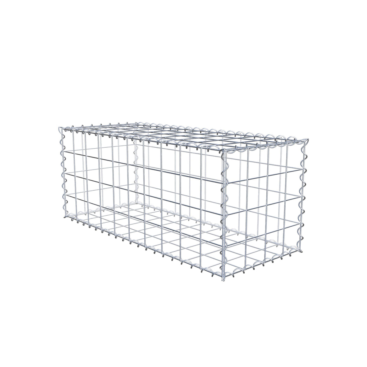 Gabião 100 cm x 40 cm x 40 cm (C x A x P), malhagem 10 cm x 10 cm, espiral