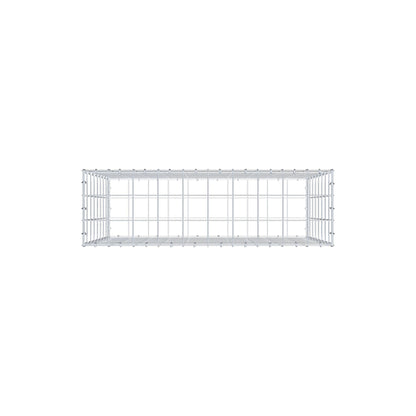 Gabion 100 cm x 80 cm x 30 cm (L x H x D), maskestørrelse 10 cm x 10 cm, C-ring