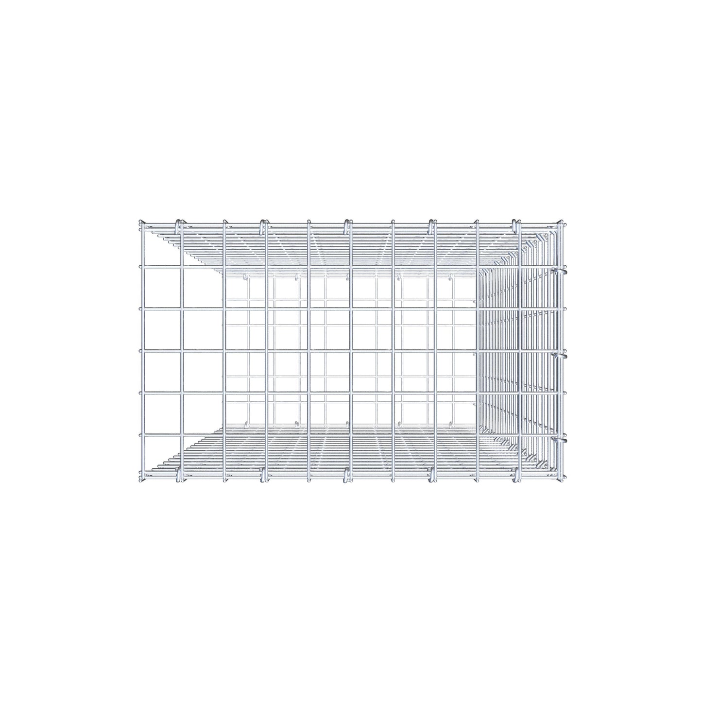 Fourche rapportée type 2 100 cm x 50 cm x 30 cm (L x H x P), mailles 5 cm x 5 cm, anneau C